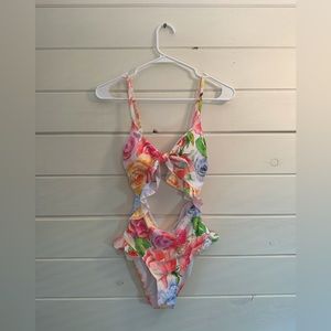 MULTI FLORAL PRINT ONE PIECE